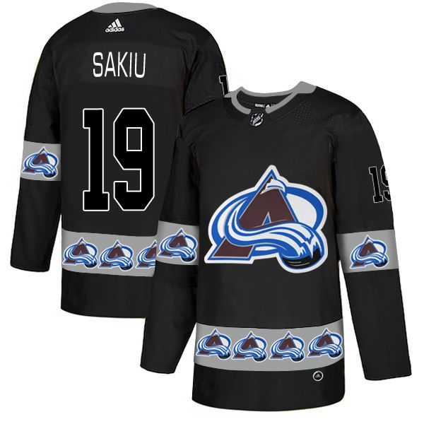 Men Colorado Avalanche #19 Sakiu Black Adidas Fashion NHL Jersey